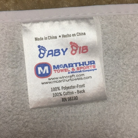 Hugo Little Hornets Fan Teal & Purple Baby Bib - Picture 5 of 5